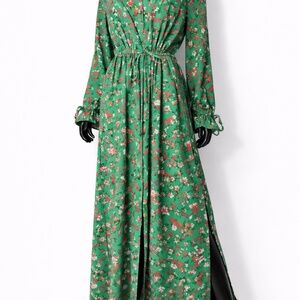Long maxi dress with floral print, size 16